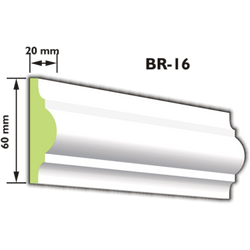 BR-16 Oldalfali díszléc (200cm)