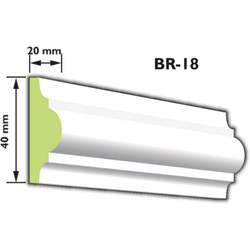 BR-18 Oldalfali  díszléc (200cm)