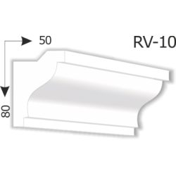 RV-10 Rejtett világítás díszléc (200cm)