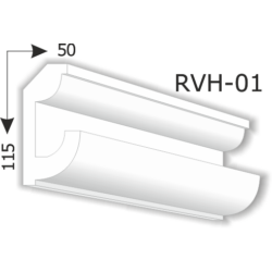 RVH-01 Rejtett világítás díszléc (200cm)