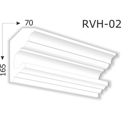 RVH-02 Rejtett világítás díszléc (200cm)
