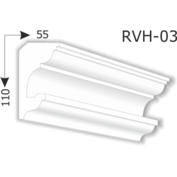 RVH-03 Rejtett világítás díszléc (200cm)