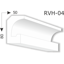 RVH-04 Rejtett világítás díszléc (200cm)