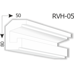 RVH-05 Rejtett világítás díszléc (200cm)