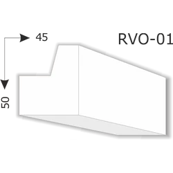 RVO-01 Rejtett világítás díszléc (200cm)