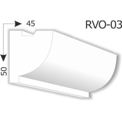 RVO-03 Rejtett világítás díszléc (200cm)