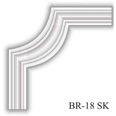 BR-18 SK sarokelem - Beltéri polisztirol dísz