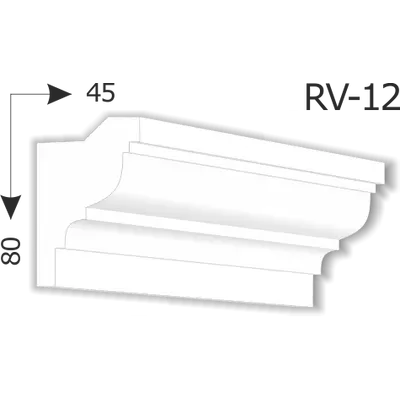 RV-12 Rejtett világítás díszléc (200cm)
