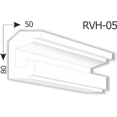 RVH-05 Rejtett világítás díszléc (200cm)