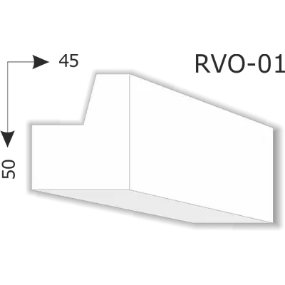 RVO-01 Rejtett világítás díszléc (200cm)