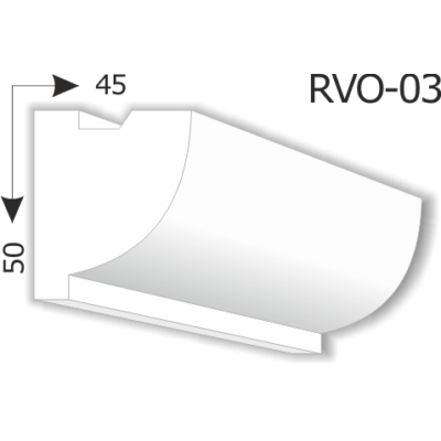 RVO-03 Rejtett világítás díszléc (200cm)