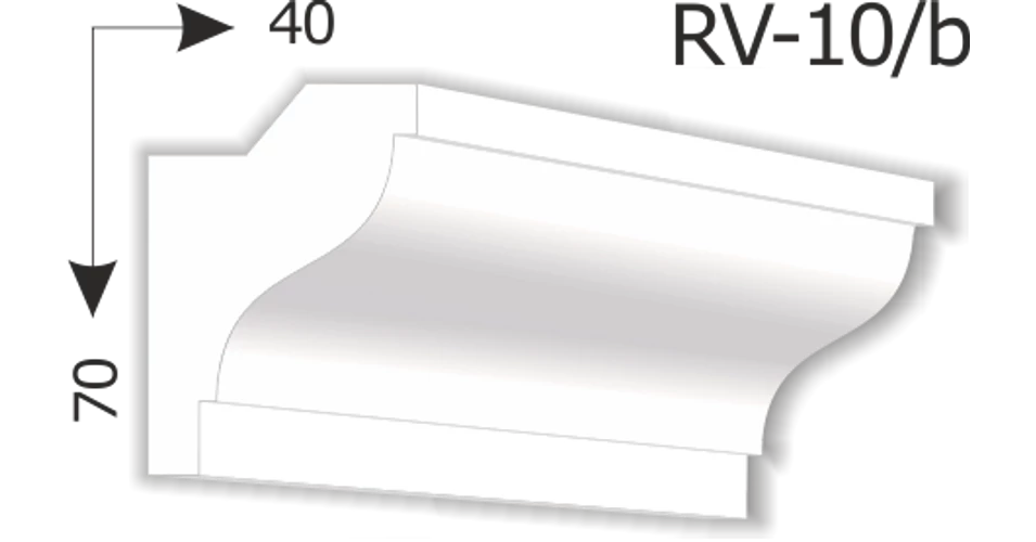 RV-10/B Rejtett világítás díszléc (200cm) - Rejtett világítás